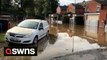 Flooding in Worcester after Storm Babet batters the UK