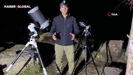 Bitlis'te ilgi çeken manzara! Gökyüzü tutkunları Orionid meteor yağmurunu izledi