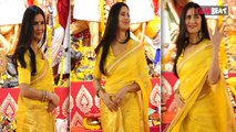 Katrina Kaif Hiding her Baby Bump as She Arrives at Durga Puja Pandal on the Occasion of Mahanavmi