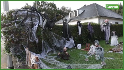 Alain Tormans et Marie-Jeanne mettent tout en œuvre pour décorer leur maison à Grimbergen pour Halloween.
