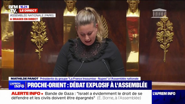 Israël/Gaza: Nos larmes ne peuvent pas être à géométrie et géographie variables , affirme Mathilde Panot (LFI)