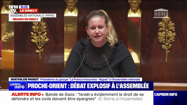 Israël/Gaza: Les propos tenus hier par la présidente de l'Assemblée sont inacceptables , estime Mathilde Panot (LFI)