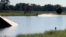 'Water felt like concrete' - Waterskier crashes hard after insane high-speed jump idea backfires