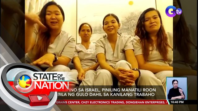 Ilang Pilipino sa Israel, piniling manatili roon sa kabila ng gulo dahil sa kanilang trabaho | SONA