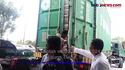 Ribuan Kotak Suara Pemilu 2024 yang Terbagi untuk 363 TPS Tiba di Belitung Timur