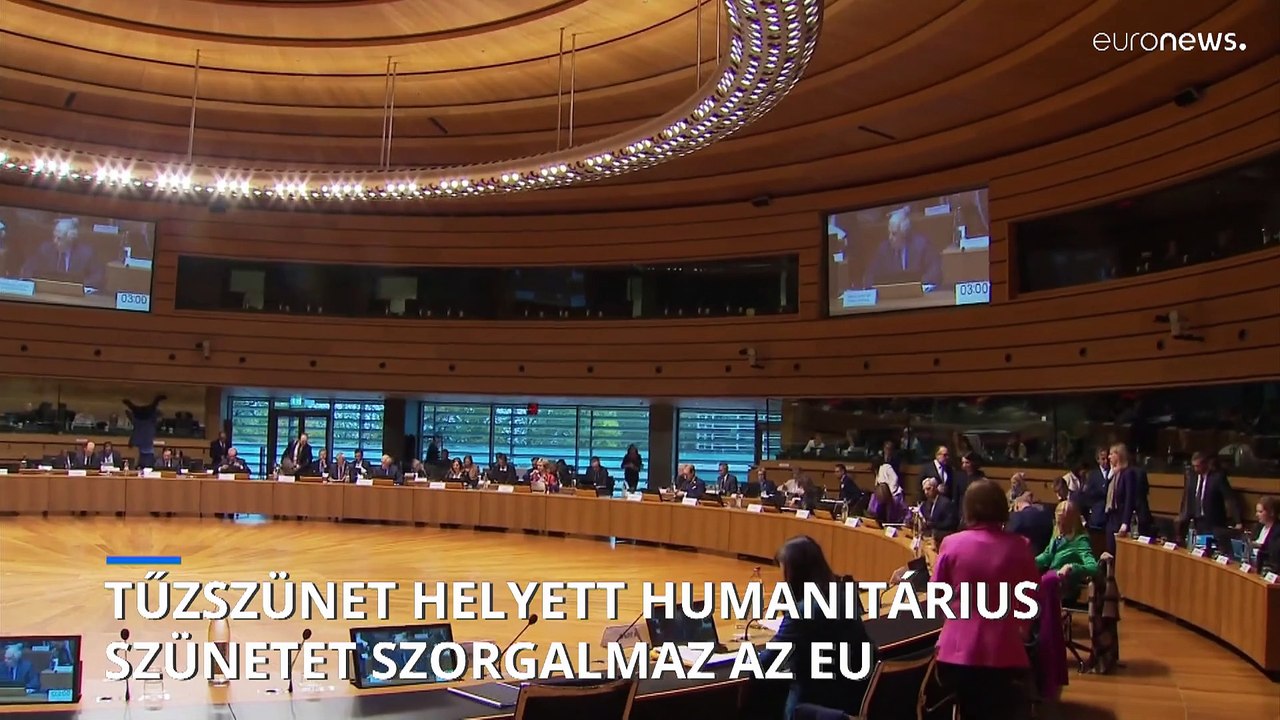 Tűzszünet helyett humanitárius szünetet szorgalmaz az EU a gázai övezetben