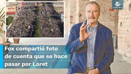 Vicente Fox comparte fake; confunde protestas pro-palestina con marcha del Poder Judicial