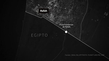 Mapa animado de la franja de Gaza
