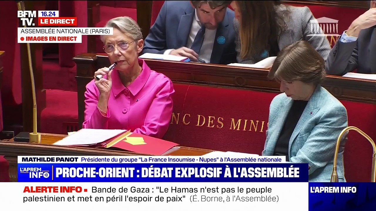 Débat Hamas/Israël à l'Assemblée nationale: le discours de Mathilde Panot