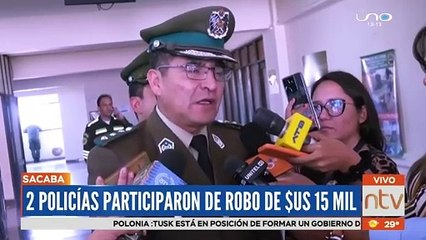 Dos policías robaron dinero de una casa en Sacaba
