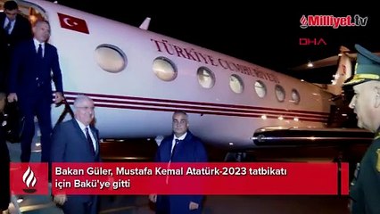 Bakan Güler, Mustafa Kemal Atatürk-2023 tatbikatı için Bakü'de