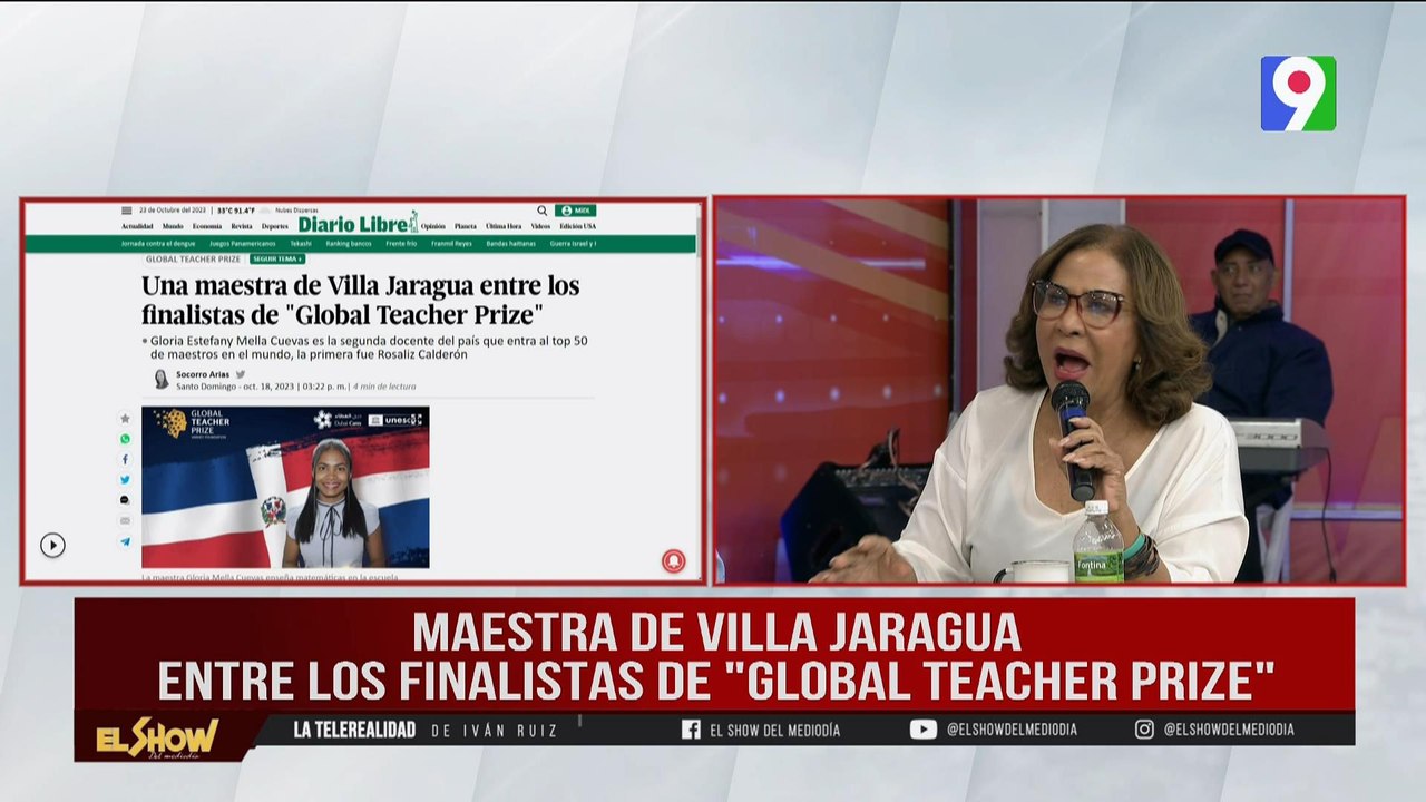 Maestra de Villa Jaragua Finalista de “Global Teacher Prize” | El Show del Mediodía