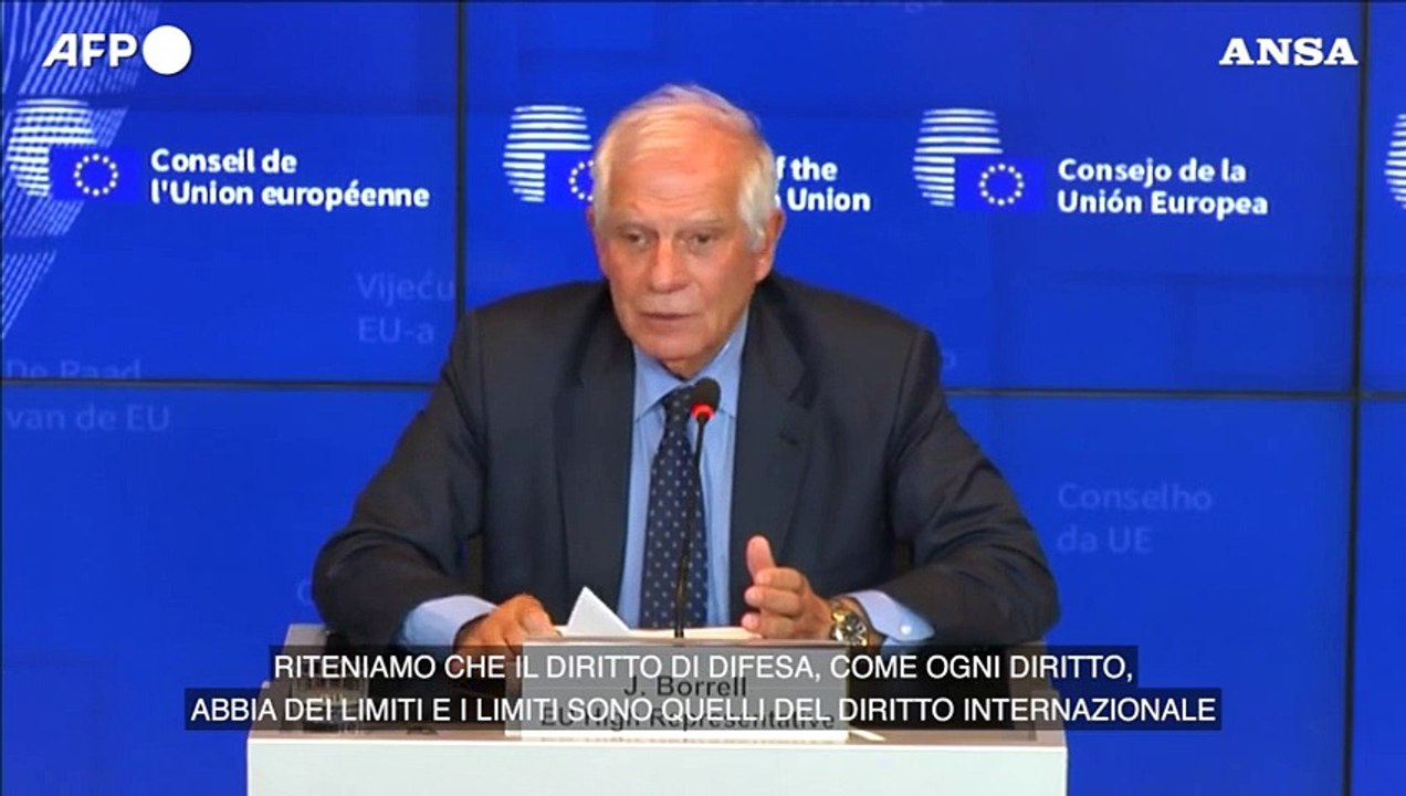 Israele, Borrell: "Consenso per chiedere una pausa umanitaria a Gaza"