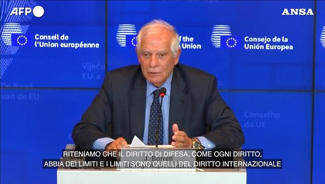 Israele, Borrell: Consenso per chiedere una pausa umanitaria a Gaza