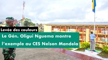 [#Reportage] Levée des couleurs : le Gén. Oligui Nguema montre l’exemple au CES Nelson Mandela