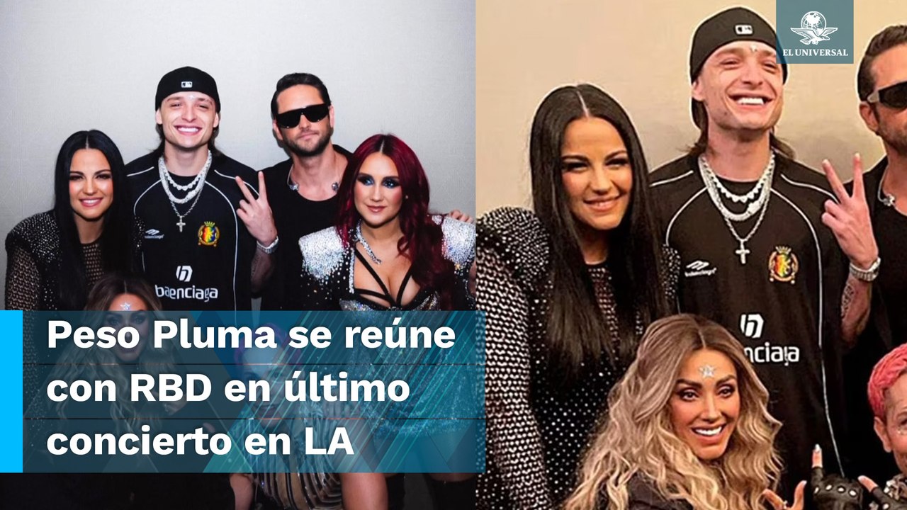 ¿Preparan sorpresa? Sorprende Peso Pluma en último concierto de RBD en Los Ángeles