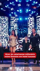 Níver de catarinense milionária reúne famosos em hotel luxuoso