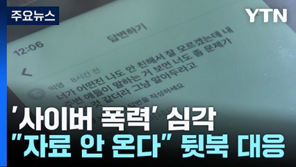 사이버 폭력 심각해지는데..."자료 안 온다" 뒷북 대응 / YTN