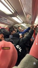 Metroda Filistinliler için dua isteyen makinist görevden uzaklaştırıldı