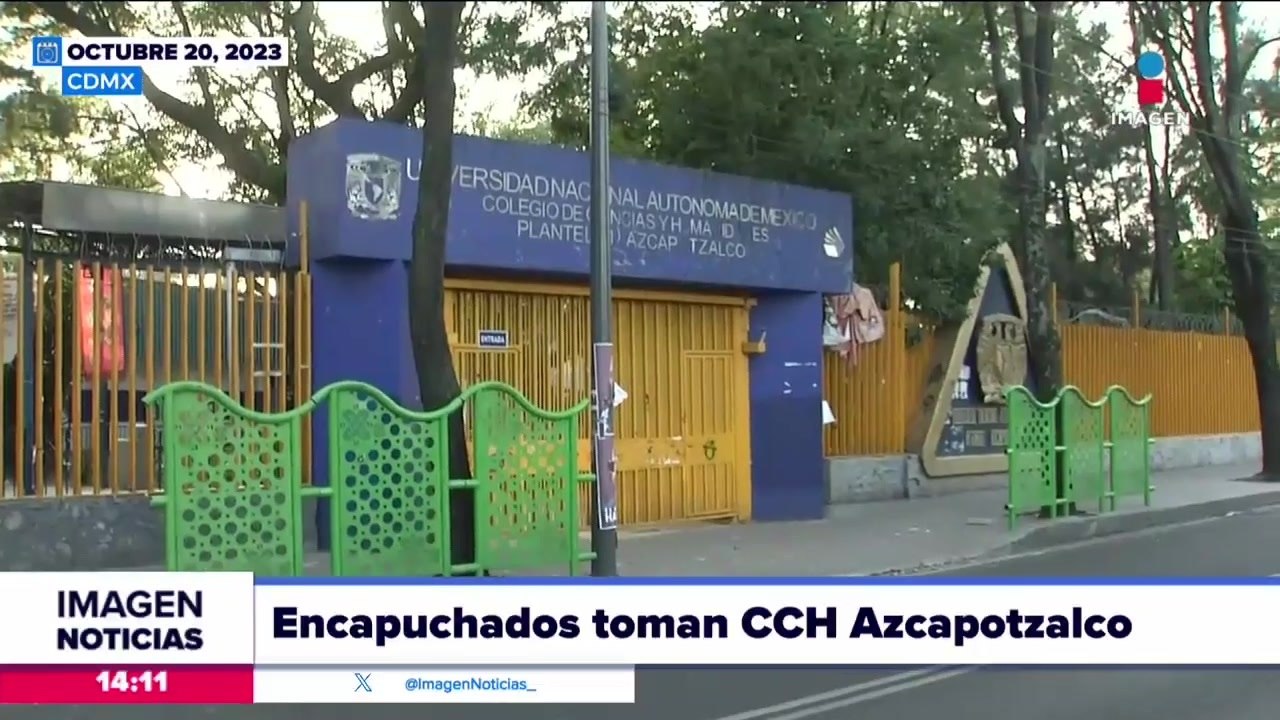 Encapuchados toman el CCH Azcapotzalco