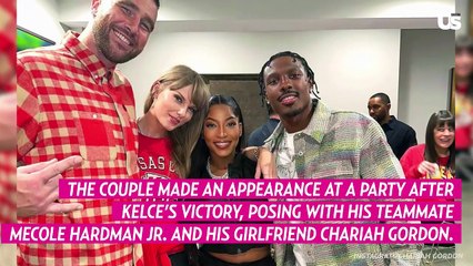 Taylor Swift Seals Travis Kelce Romance With a Kiss at Chiefs Party