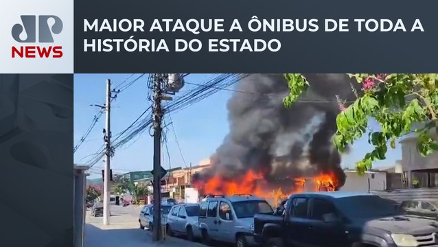 27 ônibus são incendiados no RJ após morte de sobrinho de miliciano