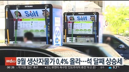 9월 생산자물가 0.4% 올라…석 달째 상승세