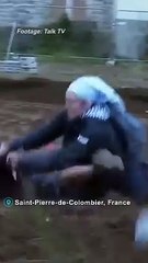 Nun tackles climate activist in brutal takedown