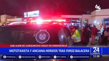 SJL: Violenta balacera dejó a adulta mayor y un mototaxista en estado crítico