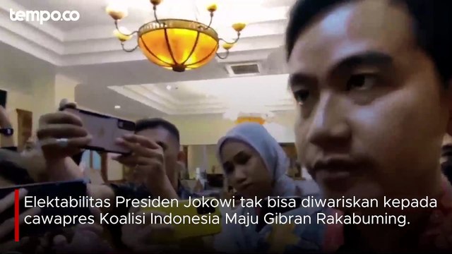 Pengamat Sebut Elektabilitas Jokowi Tak Bisa Diturunkan ke Gibran