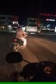 Pengendara Sepeda Motor Menerobos Lampu Lalu Lintas