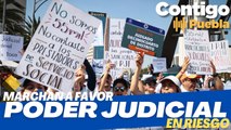 Extinción de fideicomisos del Poder Judicial afecta derechos laborales. Miles marchan