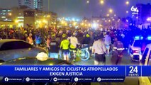 Centro de Lima: colectivos protestan tras muerte de ciclistas en la Panamericana Sur