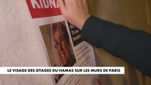 Les visages des otages du Hamas sur les murs de Paris