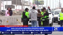 VES: vehículo a alta velocidad arrolla a dos ciclistas en la Panamericana Sur