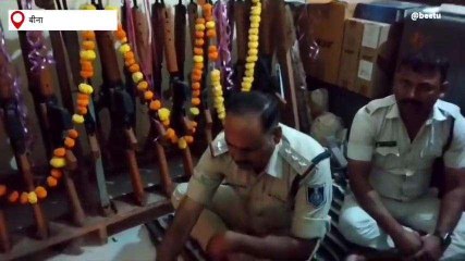 सागर: पुलिस ने परंपरा अनुसार किया शस्त्र पूजन ..देखे खबर