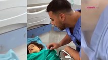 İsrail saldırılarında ailesini kaybeden minik çocuğa ninni söyleyen doktor yürekleri sızlattı!