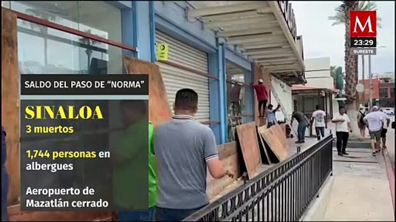 Huracán Norma deja tres muertos en Sinaloa y caos en Mazatlán