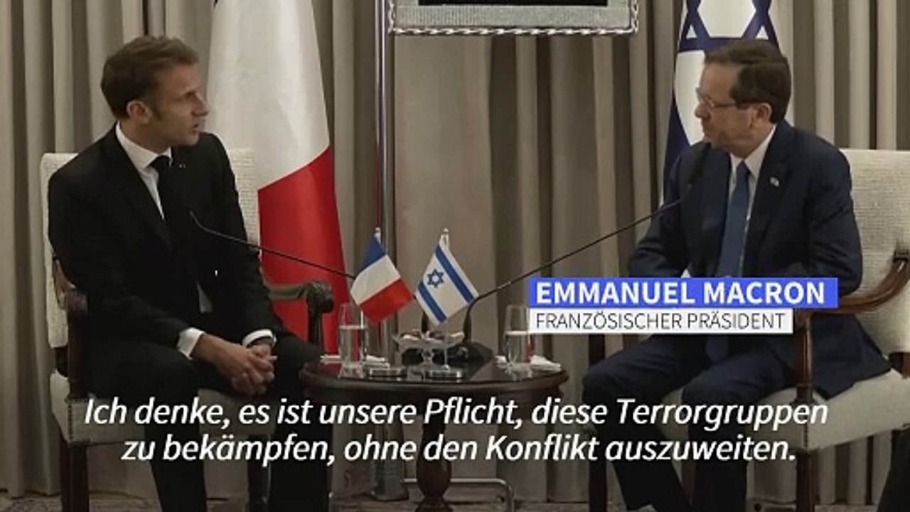 Macron: Kampf gegen Hamas 'darf Konflikt nicht ausweiten'