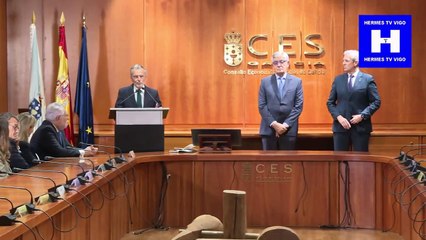 El exConselleiro, exalcalde de Vigo, ex diputado Europeo Manuel Pérez, de 77 años, presidente del CES Galicia