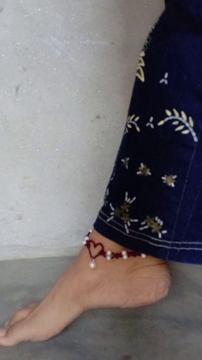 beautiful anklet gher me bnao #creativefatimaakram #youtubeshorts #shorts