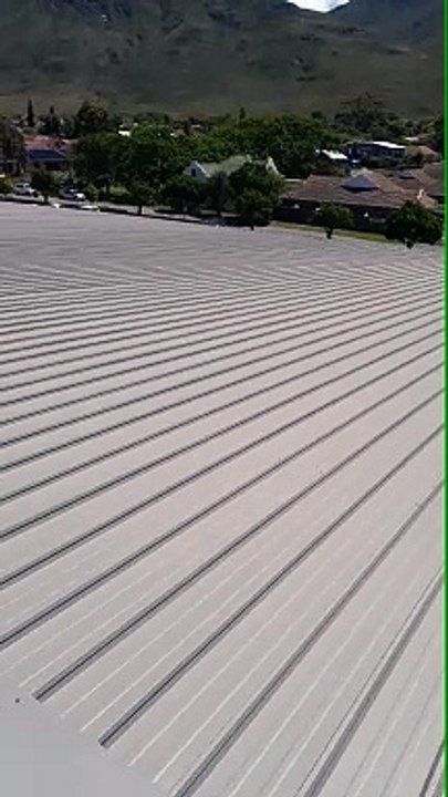 Roof completely spraypainted with nuroof topcoat