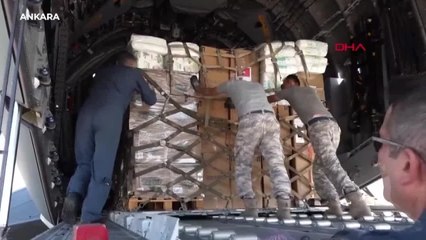 YARDIMLAR, EL ARİŞ HAVALİMANI'NA ULAŞTI