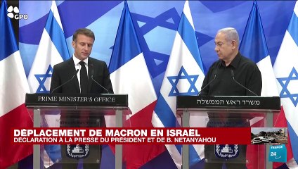 REPLAY - Déclaration à la presse d'E. Macron et B. Netanyahou : "Nos deux pays sont liés par le même deuil"