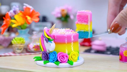 Unicorn Cake Decorating  Fresh Creamy Dessert | ASMR