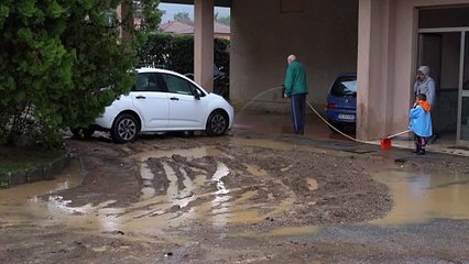Rapallo, fango in strada dopo il maltempo della notte