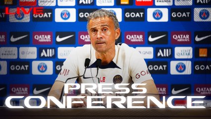 Replay :  Conf de presse de Luis Enrique et d'un joueur avant Paris Saint-Germain - Milan AC