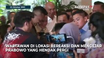 Momen Prabowo Lari Usai Rapimnas Bikin Wartawan Teriak