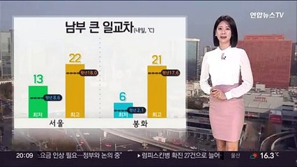 [날씨] 내일 출근길 '안개' 유의…남부 중심 큰 일교차