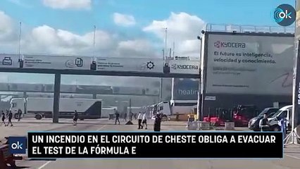 下载视频: Un incendio en el circuito de Cheste obliga a evacuar el test de la Fórmula E